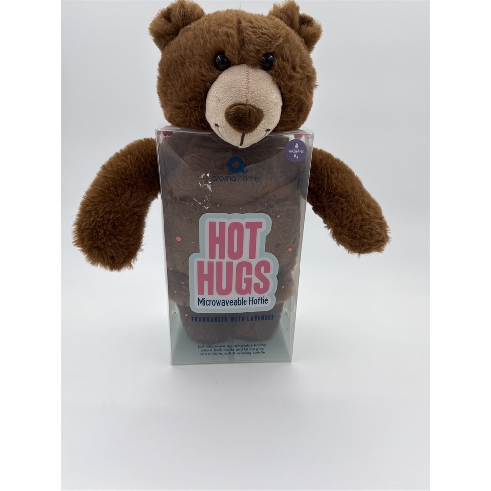 Aroma Home Hot Hugs Microwaveable Hottie Bear Lavender Scented Plush NEW!